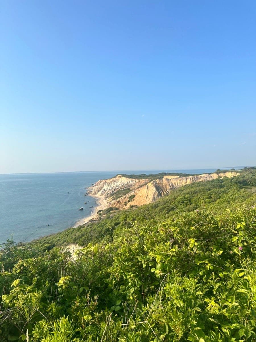 Colorful clay cliffs at Aquinnah on Martha's Vineyard