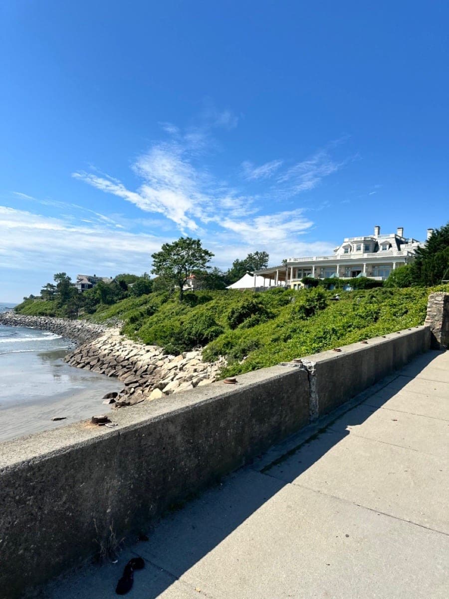 Gilded Age mansion along the Newport Cliff Walk in Rhode Island